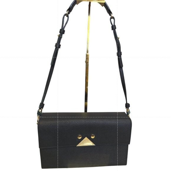 Emporio Armani Gold Logo Shoulder Bag - Picture 1 of 13